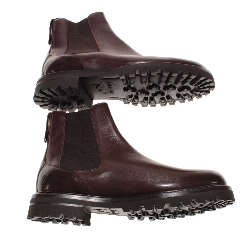 Di Bianco NWD Pull On Chelsea Boots Size 9 US in Brown Leather Made in Italy